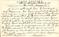 Soissons - House set fire to by the Germans - September 1914 War - militaria - CPA