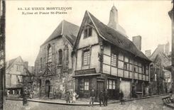 Le vieux Montlucon CPA Eglise et place St Pierre 