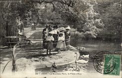 Vichy CPA the new park the water part (children)