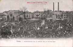 Vichy CPA Inauguration of Statue of the republic