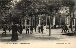 Vichy CPA the restoration (restaurant)