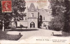 Surroundings of Vichy CPA Castle of Maulmont (return of hunting)