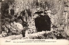 The throats of Sioule has Chouvigny CPA Entree tunnel of Chouvigny