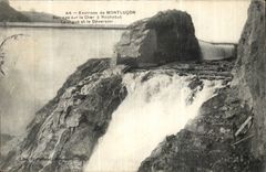 The salte quarry close Vichy CPA Entering of the cave