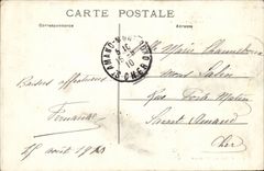 The salte quarry close Vichy CPA Entering of the cave