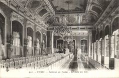 Interior Vichy CPA of the casino the village hall