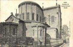 Vichy CPA External of the church St Louis Apse