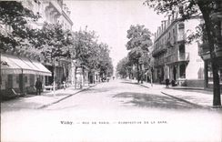 Vichy CPA Street of Paris View of the station