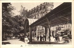 Vichy CPA Roofed passageway and Astoria Hotel