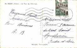 Vichy CPA the tower of the clock