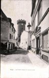 Vichy CPA Street Gate France and old woman tower