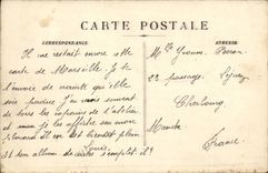 Marseille - L'Hotel de Ville - bateau - CPA 