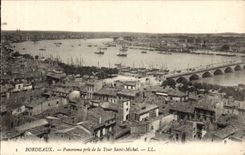 Bordeaux - Panorama taken of the Tower Saint Michel - CPA
