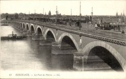 Bordeaux - the Bridge of Pierre - CPA