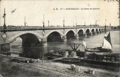 Bordeaux - the Bridge of Pierre - CPA