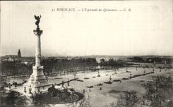 Bordeaux - the Esplanade of the Quincunxes - CPA