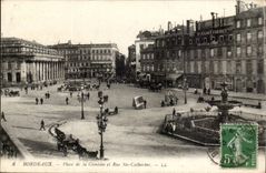 Bordeaux - Place of the Comedy and Street co Catherine - CPA