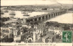 Bordeaux - Panorama Taken of the Tower Michel saint - CPA