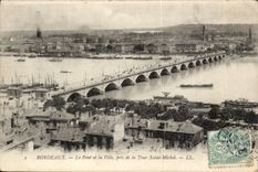 Bordeaux - the Bridge of the Cheap catch of the Tower Saint Michel - CPA
