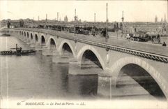 Bordeaux - the Bridge of Pierre - CPA