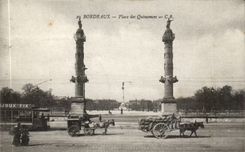 Bordeaux - Place of the Quincunxes - CPA