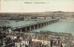 Bordeaux - the Bridge of Pierre - CPA