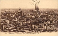 Bordeaux - Panorama seen of the Saint Michel - CPA