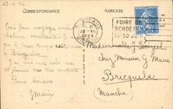 Bordeaux - Panorama seen of the Saint Michel - CPA