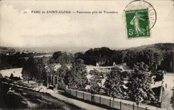 Parc de Saint Cloud CPA Panorama pris du Trocadero