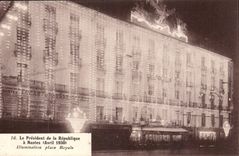 Nantes CPA the president of the Republic has Nantes Illumination April 3rd 1930 Places royal