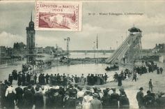 Nantes CPA Fair international of 1904 Toilets toboggan the landing