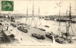 Nantes CPA View of the quays taken of Sainte Anne