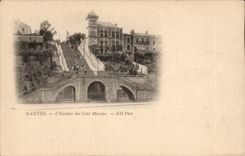Nantes CPA Staircase of the hundred markets