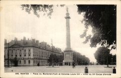 Nantes CPA Places of the Foch Marshal and column Louis XVI Hotel of XIEme army corps