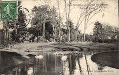 Nantes CPA the botanical garden the small pond