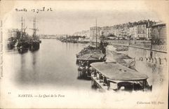 Nantes CPA the quay of the Pit (boats)