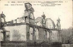 CPA 1914 Battles of the Marne the castle D etrepy after the bombardment