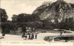 CPA Cherbourg the public garden and the mountain of Rolls