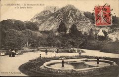 CPA Cherbourg the mountain of Rolls and the public garden