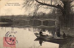 CPA Surroundings of Laval the bridge of Exchange (boat)