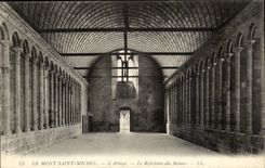 Mont Saint Michel CPA the abbey the refectory of the monks