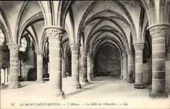 Mont Saint Michel CPA the abbey the room of the knights