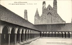 Mont Saint Michel CPA the cloister