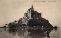 Mont Saint Michel CPA Cote north is (sinning)