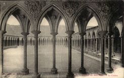 Mont Saint Michel CPA the cloister
