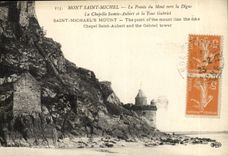 Mont Saint Michel CPA the point of the Mount towards the dam