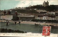 Lyon CPA Bridge of the law courts and slope of Fourviere