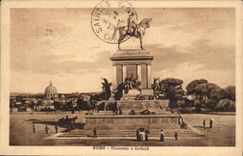 Italy Italia Roma CPA Monumento has Garibaldi