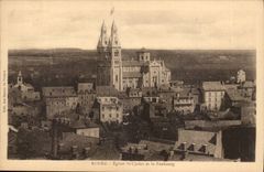 Rodez CPA Church St Cyrice and the suburb
