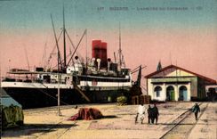 Tunisia Tunisia Bizerte CPA the arrival of the mail (boat boat ship)
